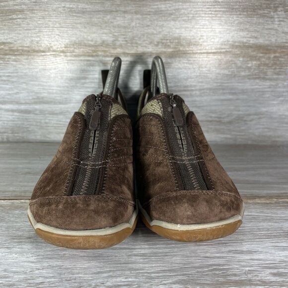 Merrell Women’s Lorelei Leather Zip Espresso Brown Slip On Hiking Shoes Size 7.5 - Picture 2 of 10